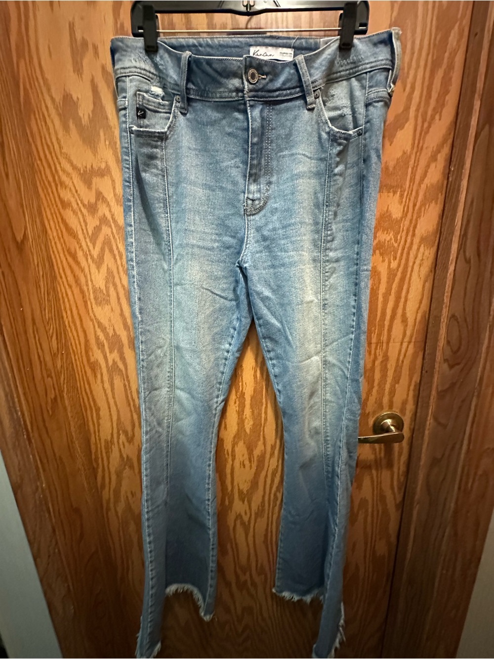 KanCan Frayed Hem Flare Jeans
